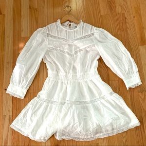 White Laced Midi Dress